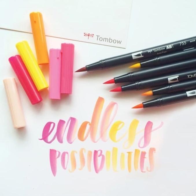 

Tombow Dual Brush Pens ABT Set 10 Warna Coloring Marker Spidol Pen Tip