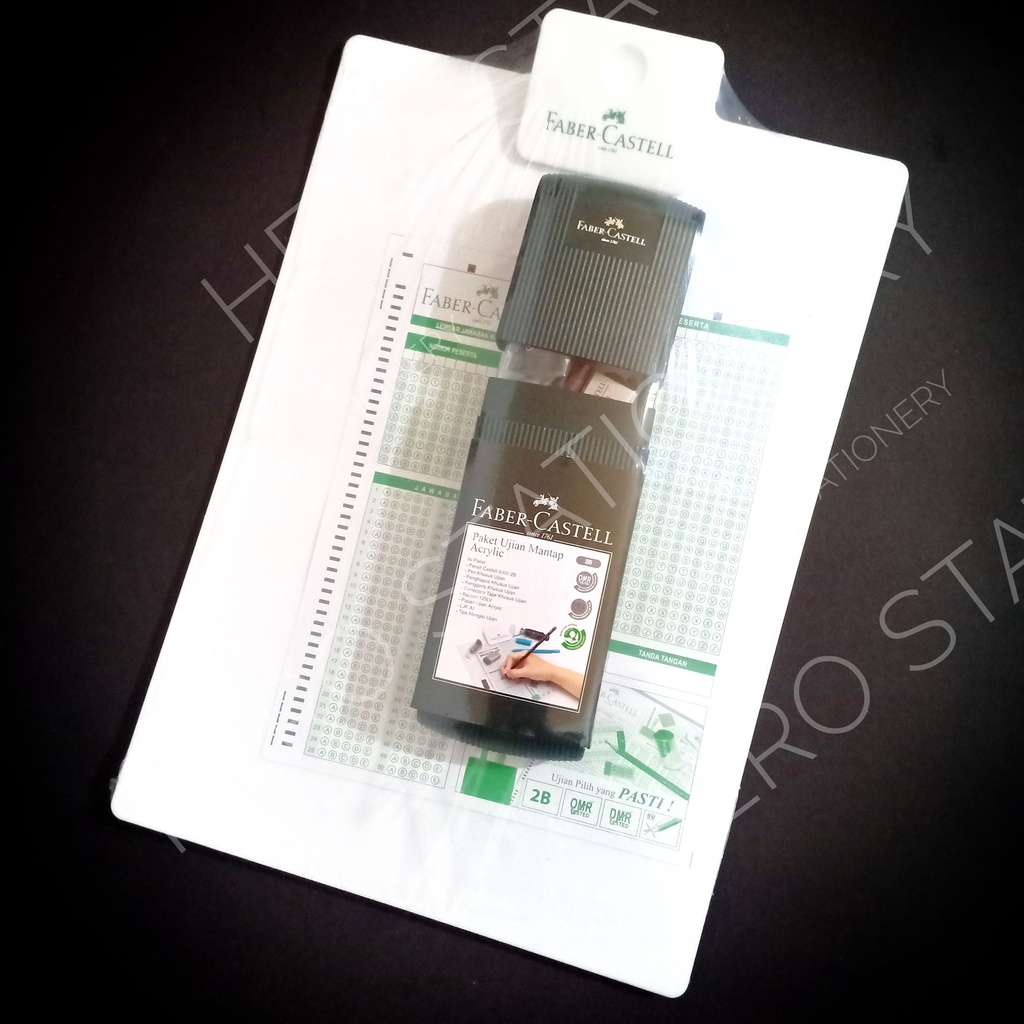 

Faber-castell paket ujian mantap acrylic + papan jalan original