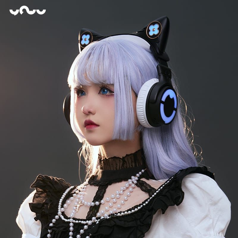 YOWU Cute cat Bluetooth headphone Anime jepang : Life in a different world from zero