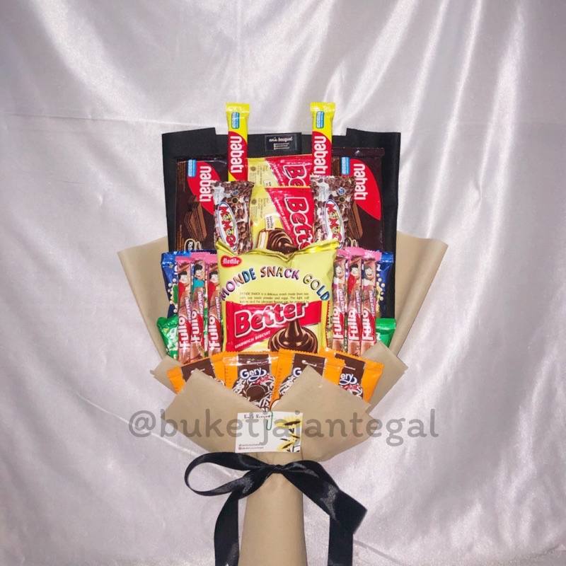 

Bouquet Jajan / Buket Jajan / Bucket Jajan / Kado Wisuda / Kado Ultah / Kado Anniv