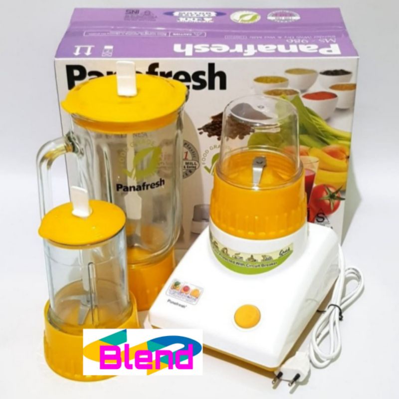 Panafresh Blender 3 in 1 -986- Gelas KACA Chopper Bumbu Kering-Basah