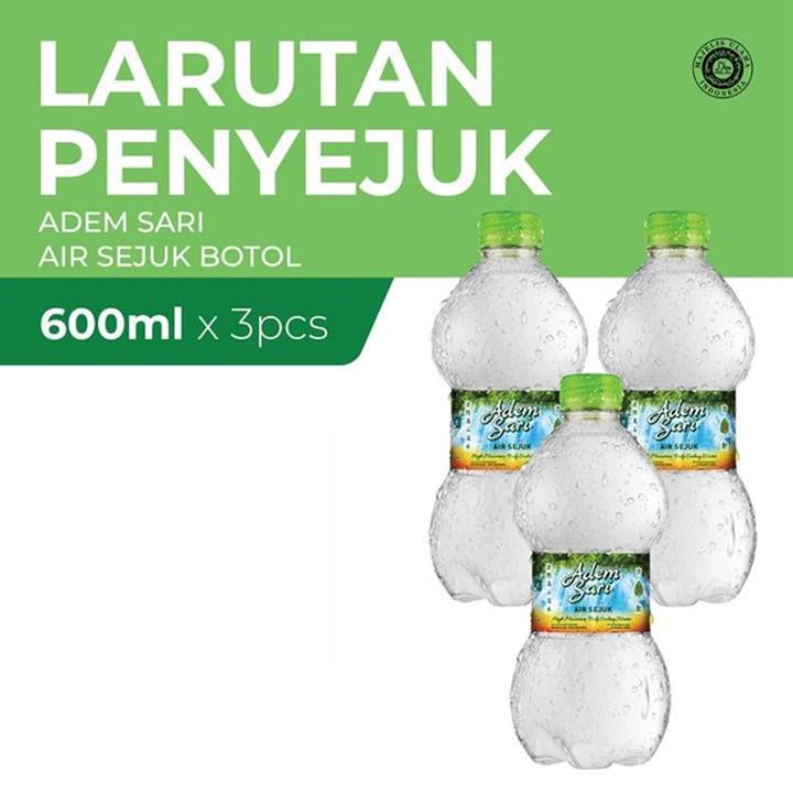 Adem Sari Air Sejuk 600 ml -  3 Botol