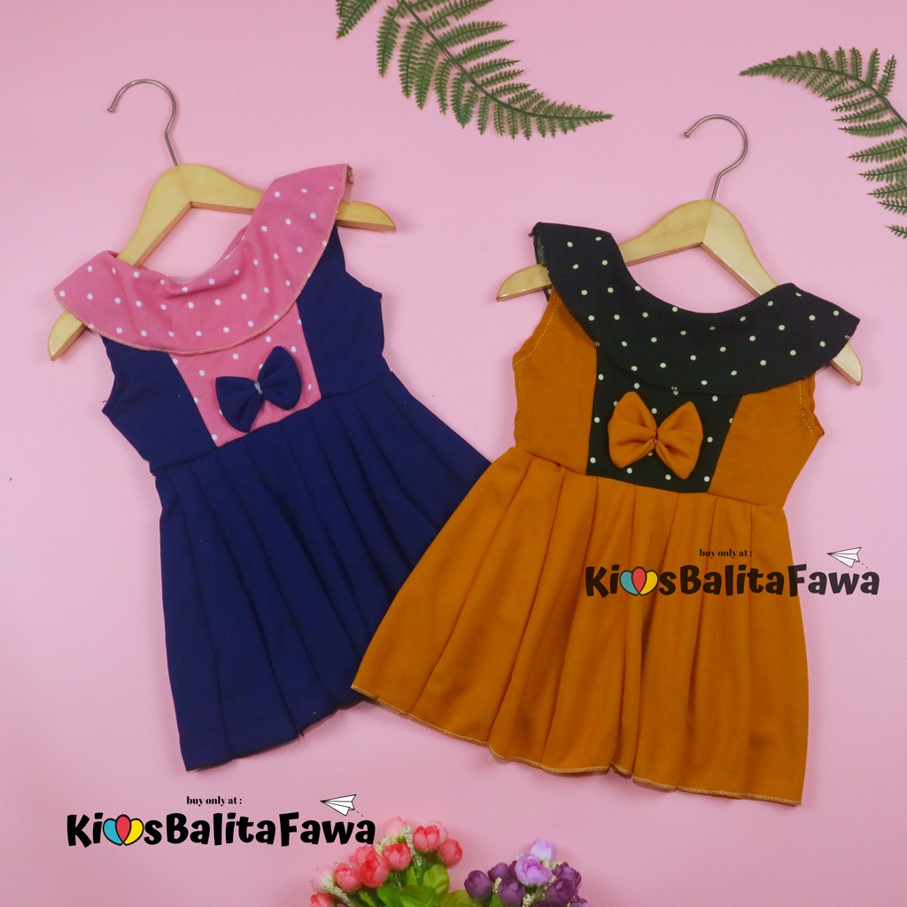 Dress Cantika uk Bayi 3-12 Bulan / Dres Yukensi Murah Baju Anak Perempuan Harian Gaun Pesta Polos babycinnamon