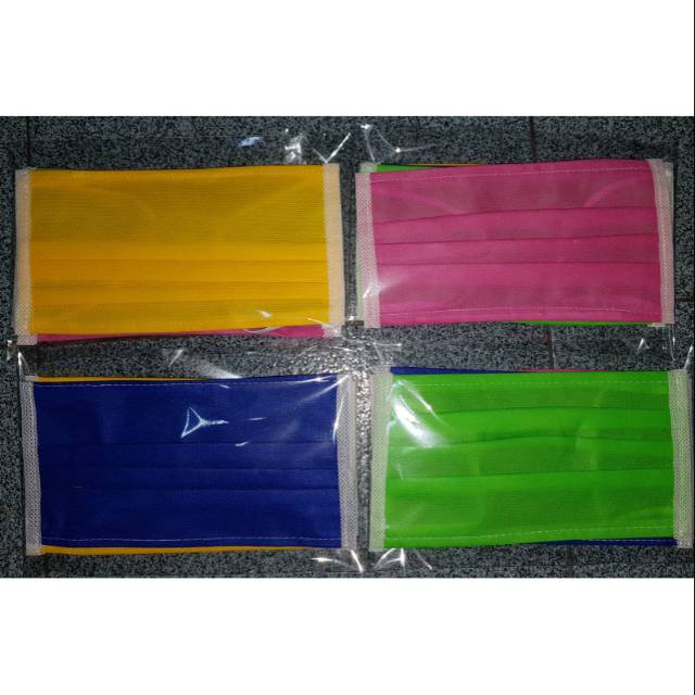 READY 4 PCS MASKER 2 PLY BISA CUCI ULANG (TINGGAL WARNA KUNING)