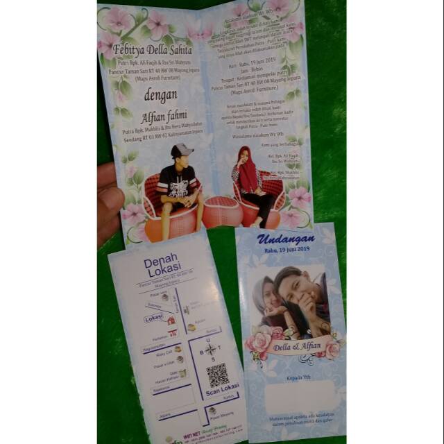 Undangan Full Colour Mini / Undangan Nikah / Undangan Unik / Undangan Custom