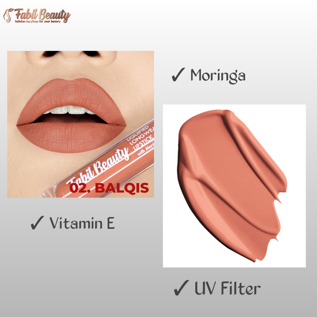 Fabil02 coklat nude bibir kering lembab lembut alami with moringa berBpom original