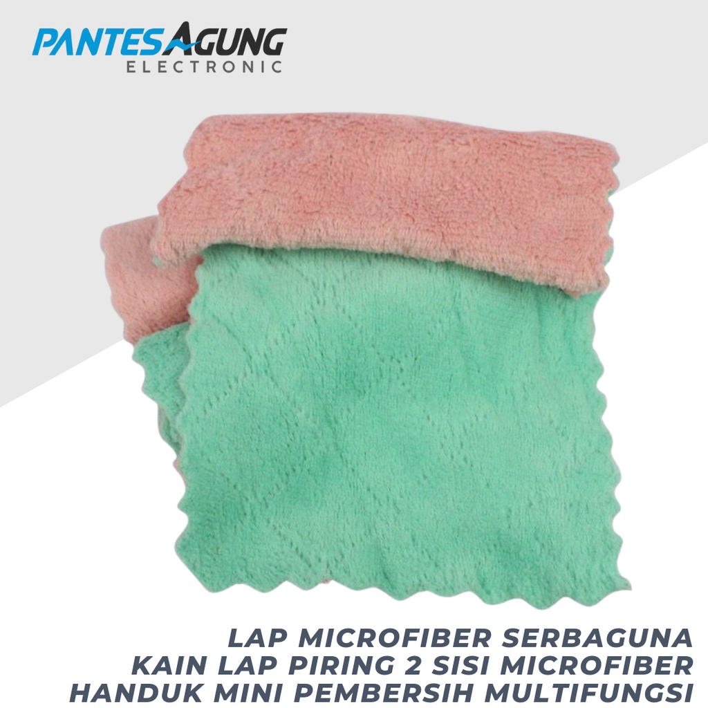 Lap Microfiber Serbaguna / Kain Lap Piring 2 sisi Microfiber / Handuk Mini Pembersih Multifungsi