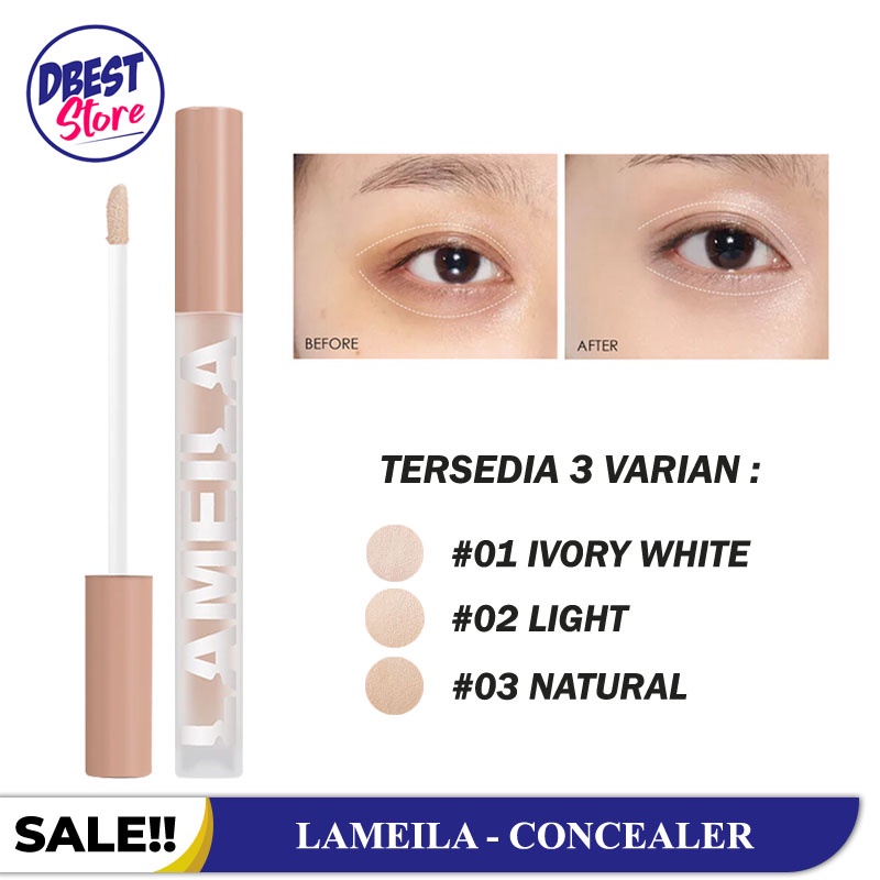 DBEST - [ COD ] LAMEILA LIQUID CONCEALER MATTE FULL COVERAGE MAKE UP PENUTUP BEKAS NODA JERAWAT TAHAN LAMA