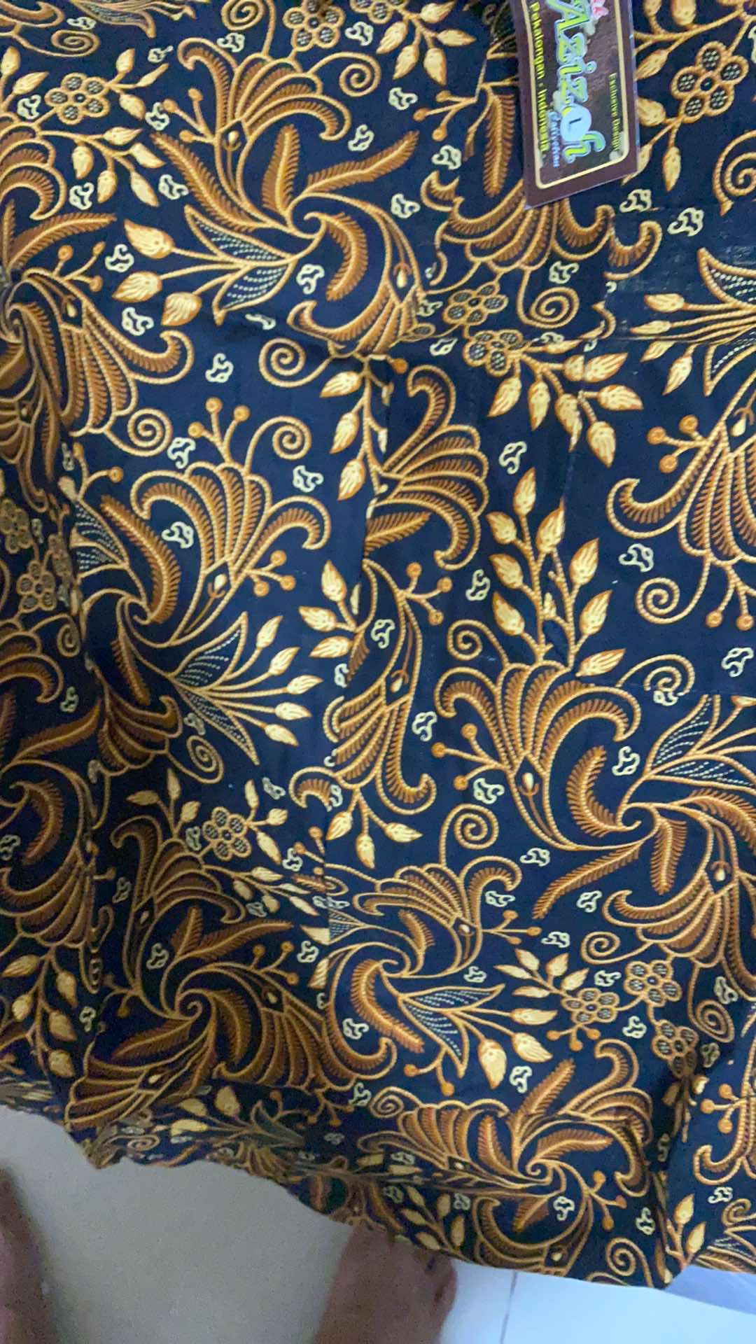 Kemeja Batik Pria Lengan Panjang Size M L Xl Xxl  Bswart Batik Hrb026 Kenongo Hem Panjang Padi