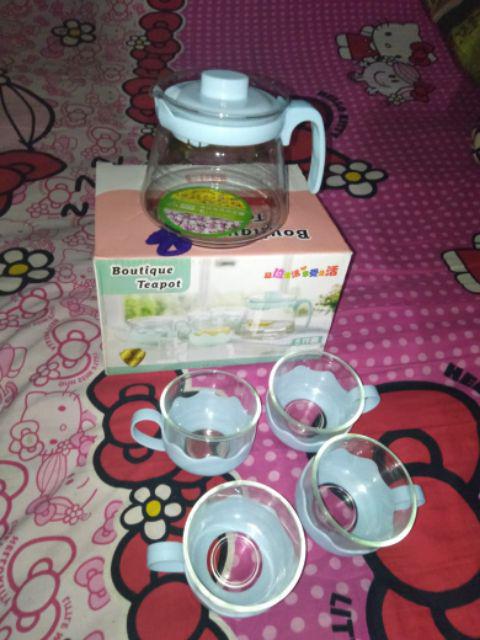 Tea Pot Set Kaca