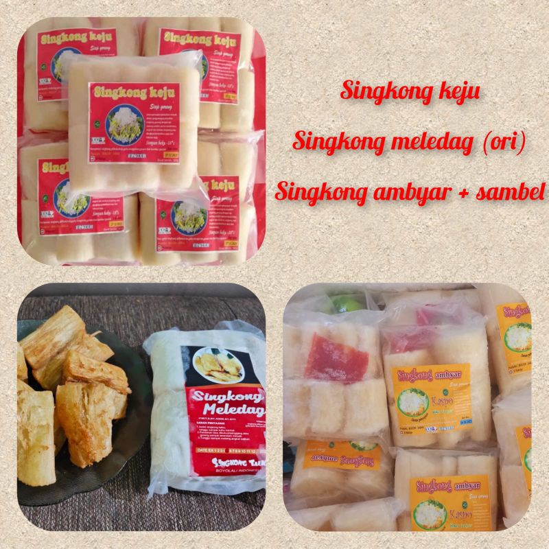 

Singkong Keju Singkong Meledag Singkong Beku Siap Goreng