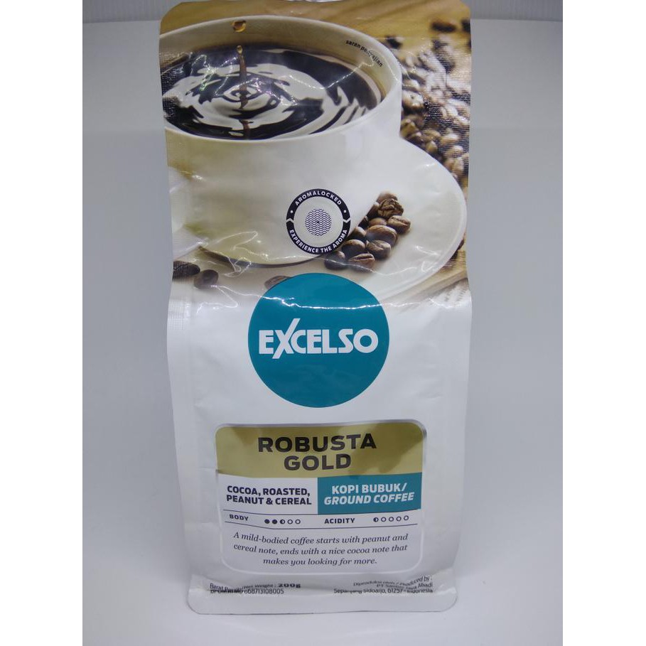

promo excelso robusta gold ground 200gram