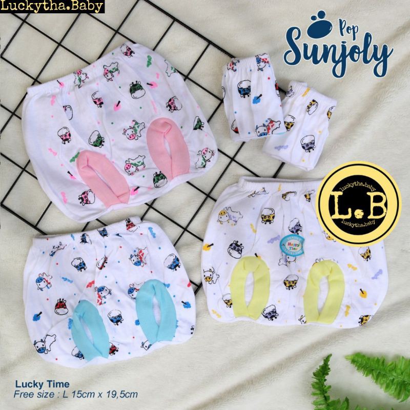 3pc_ celana pop bayi murah berkualitas SNI/ celana pop sunjoly,happy time,lucky time/ celana pendek