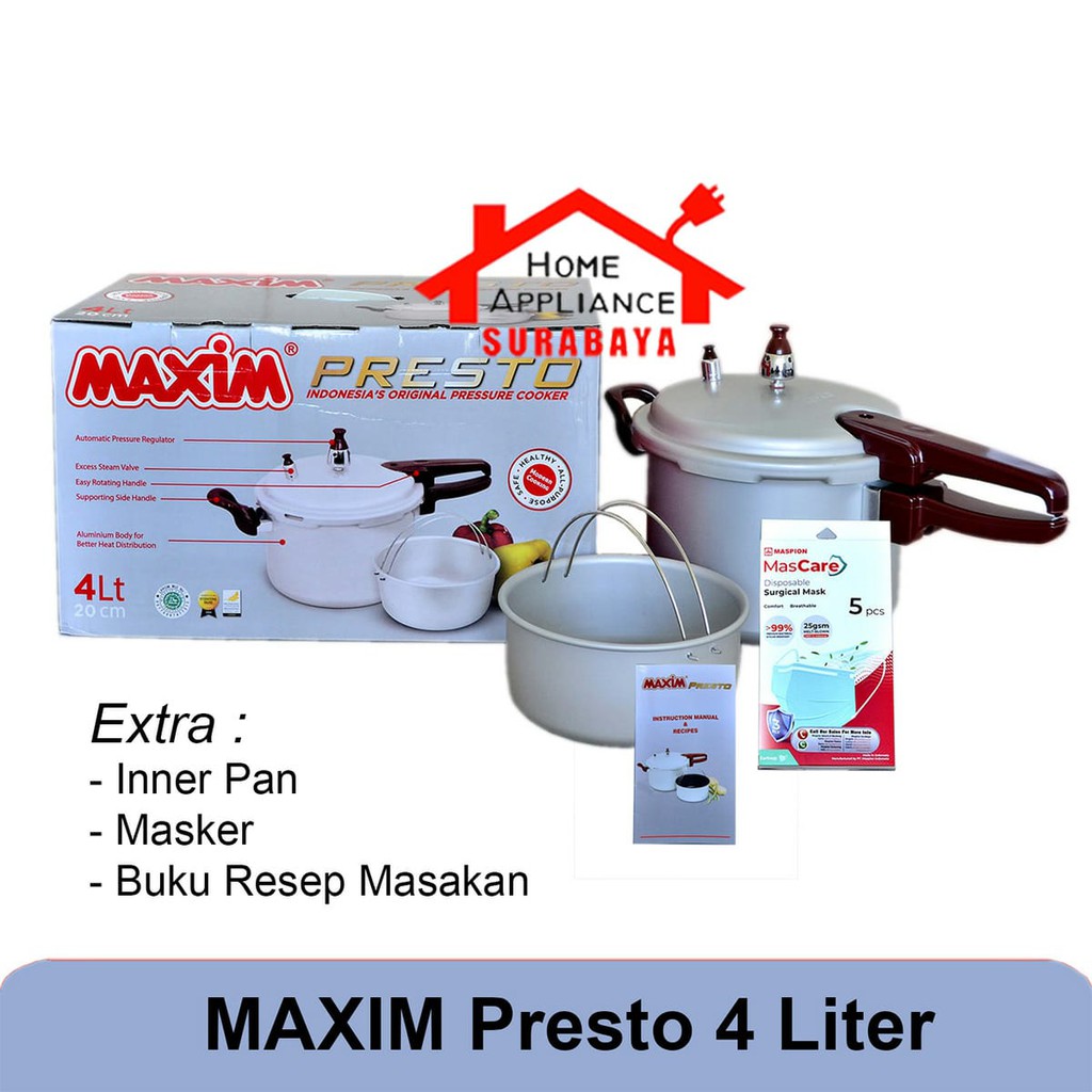 Panci Presto Pressure Cooker Maxim 4 Liter