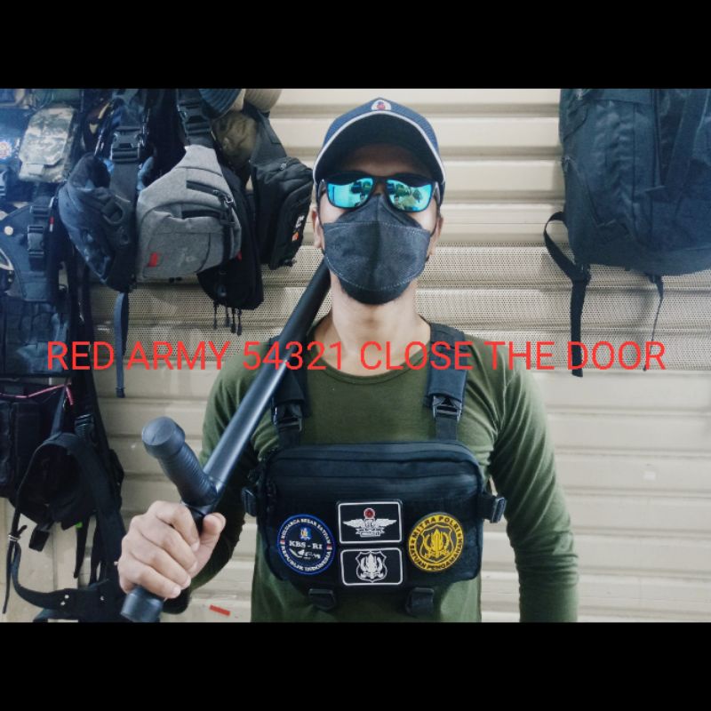 Tas Dada Sporty Tactical Outdoor Free 2 Patch Logo Security - Satpam Best Quality Premium