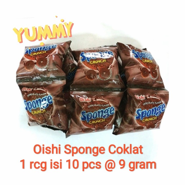 

oishi sponge crunch coklat | renceng isi 10 bks