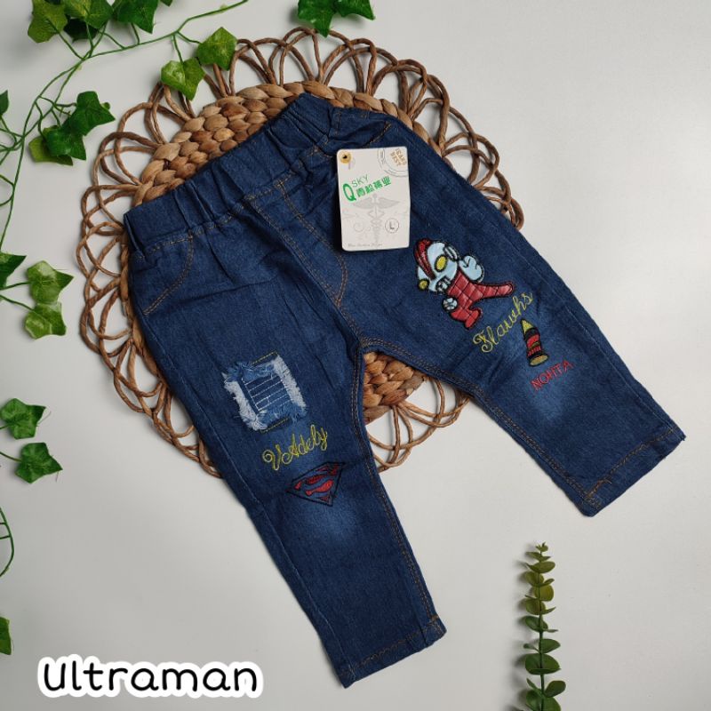 Celana Jeans Anak Laki-Laki Import Premium Bordir 2-6 Tahun Laurakidshop