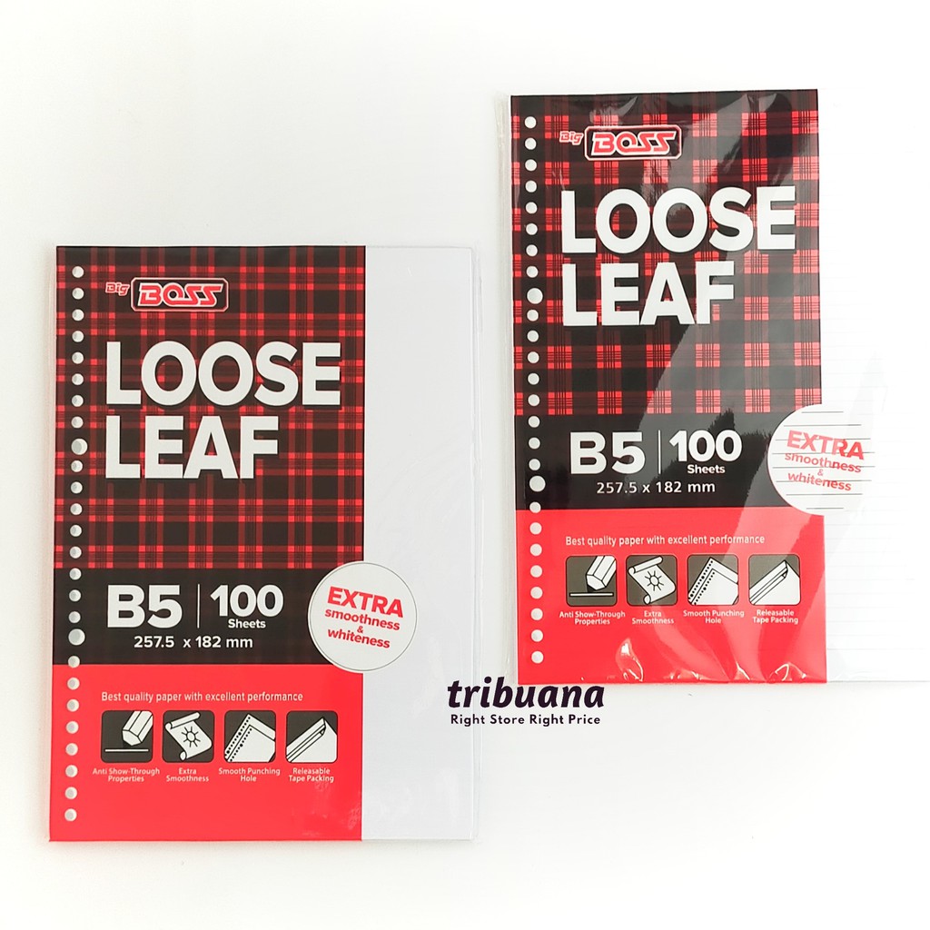 

Isi Binder/Loose Leaf Big Boss B5 100 lembar