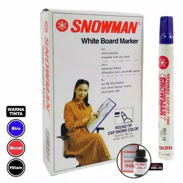 

Spidol SNOWMAN WHITEBOARD BG-12 (12pc)