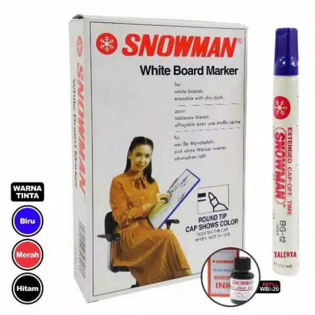 Jual Spidol Snowman Whiteboard Bg Pc Shopee Indonesia