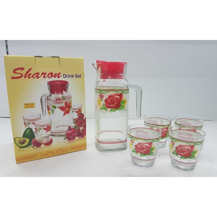 Sharon Drink Tea set - Teko Pitcher Kaca