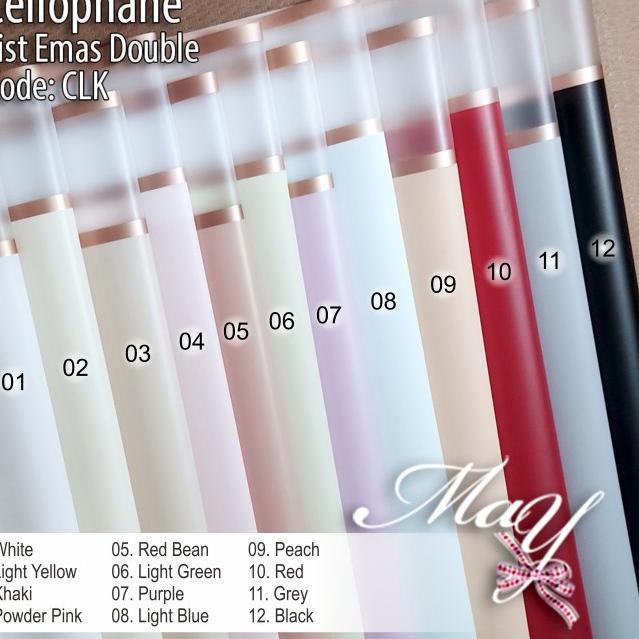 

Terjangkau - 20 lbr Cellophane Jelly border Emas Dobel Flower Wrap Paper Buket CLK