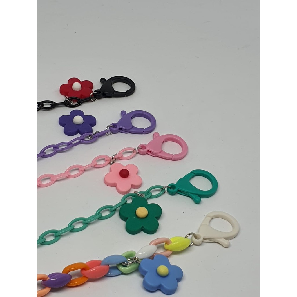 [195] TALI MASKER/ GANTUNGAN MASKER AKRILIK BUNGA BESAR