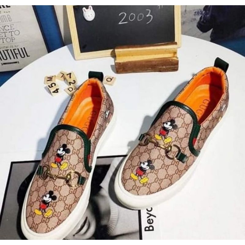 GUCCI MICKEY FASHION SEPATU IMPORT KOREAN STYLE SEPATU BATAM