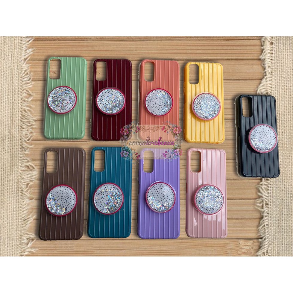 softcase popsocket glitter Realme C1 C2 C3 U1 2 2 Pro 3 Pro 5 5i 5s Pro 6 Pro X Xt C11 C12 C15 SB165