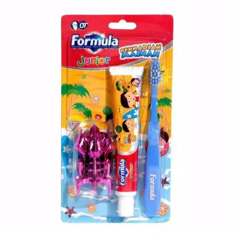 Sikat Gigi Anak Formula + Pasta Gigi Free Mainan
