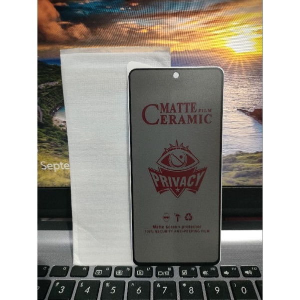 Tempered Glass Ceramic Matte Anti Spy Full Xiaomi Poco M3 Pro