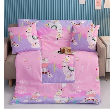 BALMUT Bantal Selimut Kepala Tidur Travel Dewasa Anak Bisa Lipat Bantal Tidur Karakter Lucu Murah HD-201