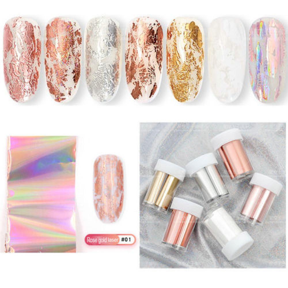 Stiker Transfer Holographic Foil Warna Rose Gold untuk ...