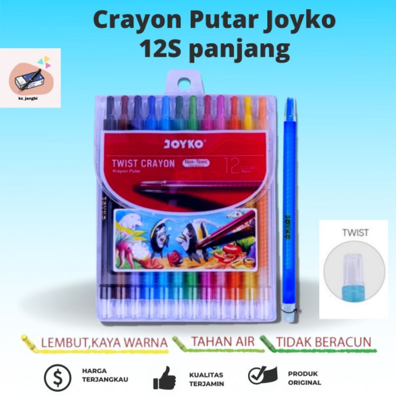 

Crayon Krayon Putar Twist Crayon Joyko TWCR 12S 12 Warna