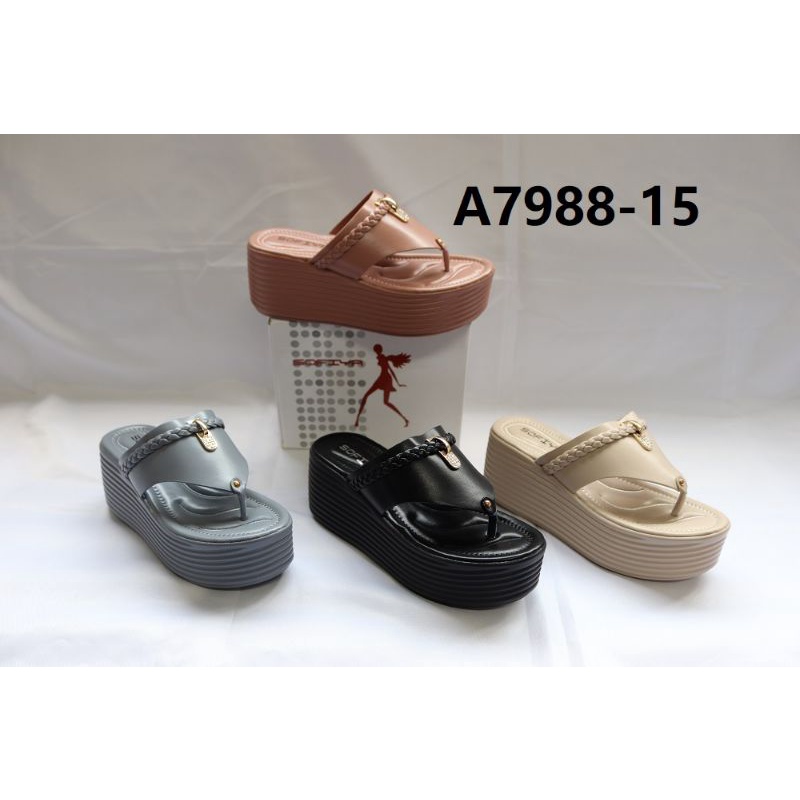 SOFIYA ORIGINAL 100% IMPORT A7988 15 - SENDAL WEDGES WANITA