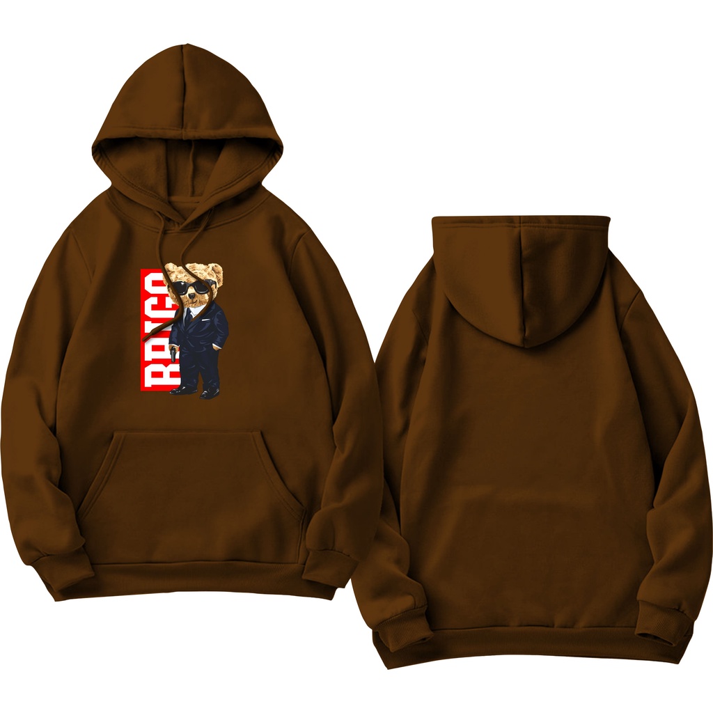 Sweater Hoodie BRIGO Sablon DTF Fleece Cotton || BRIGO Jumper Hoodie Mapia beruang M-XXL (Pria &amp; Wanita) Free stiker&amp;Gantungan Kunci