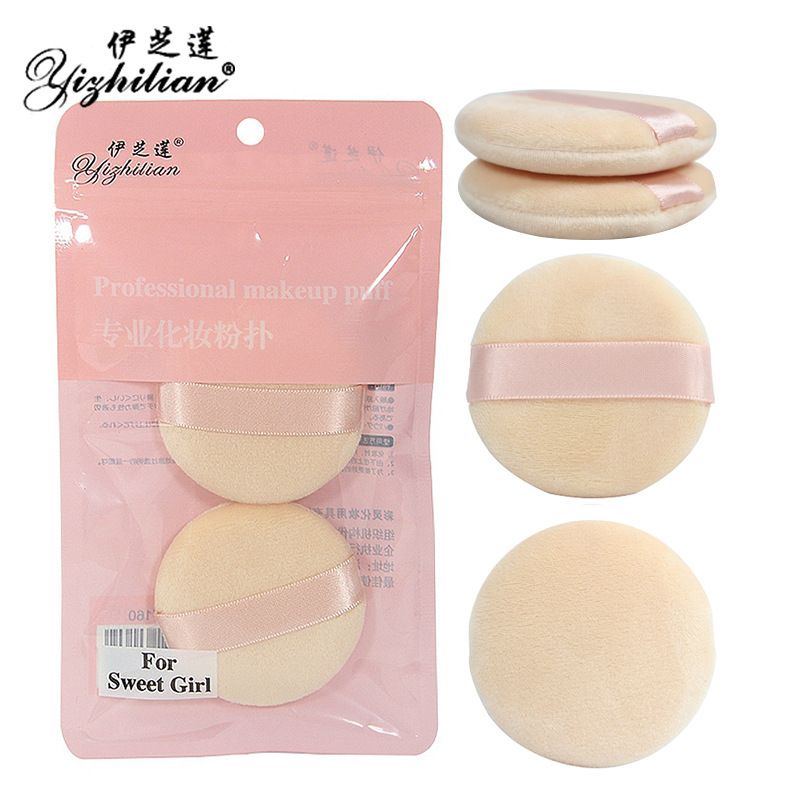 Spon Bedak Tebal 1Set Puff Sponge - Spon Bedak Foundation Cushion Satuan Lembut - Spon Puff Sponge Satuan Box