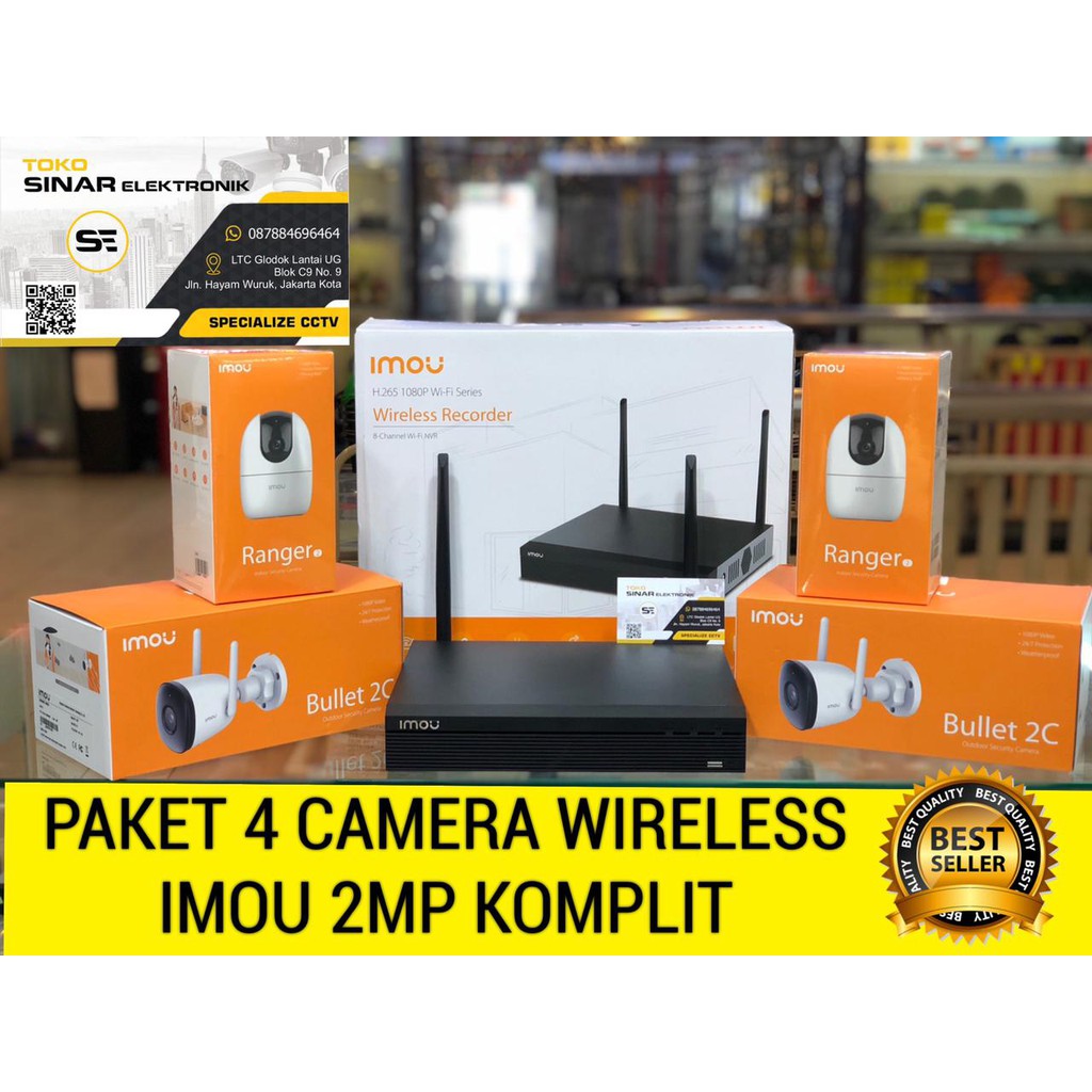 PAKET CCTV WIRELESS 4 CAMERA IMOU 2MP