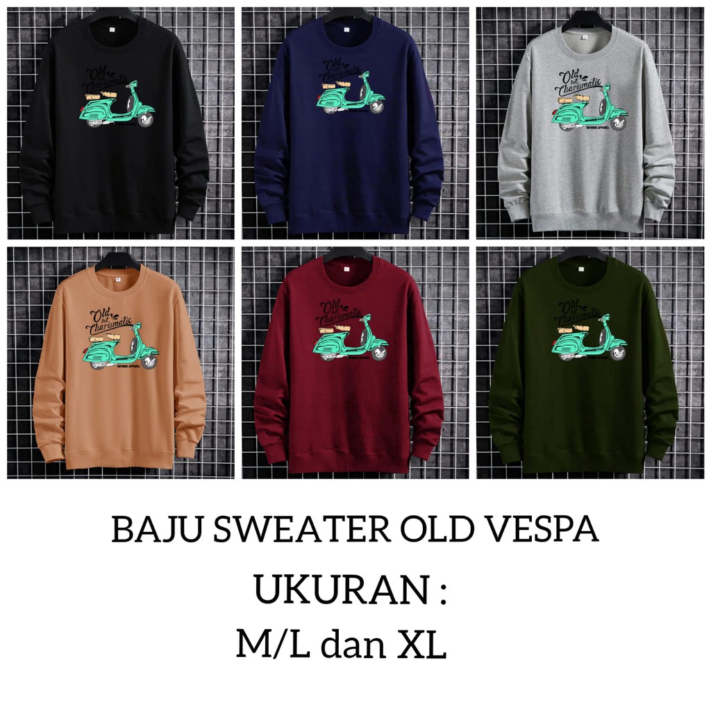 BISA COD / ALIPIO781 - BAJU SWAETER OLD VESPA / fashion pria / keren / terbaru