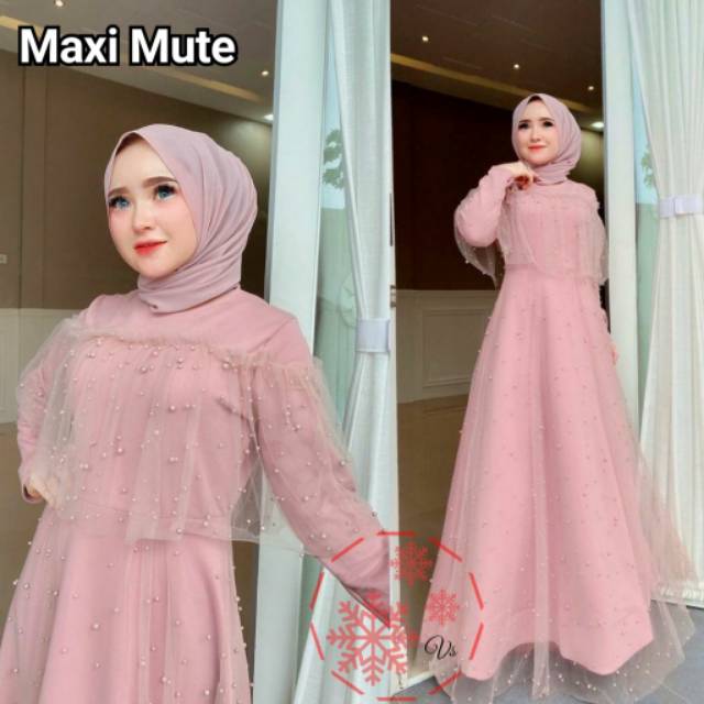 XVC - Maxi Dress Mute / Maxi Wanita Hijab Cantik / Maxi Terbaru / Maxi Busana Muslim / Best Seller-2