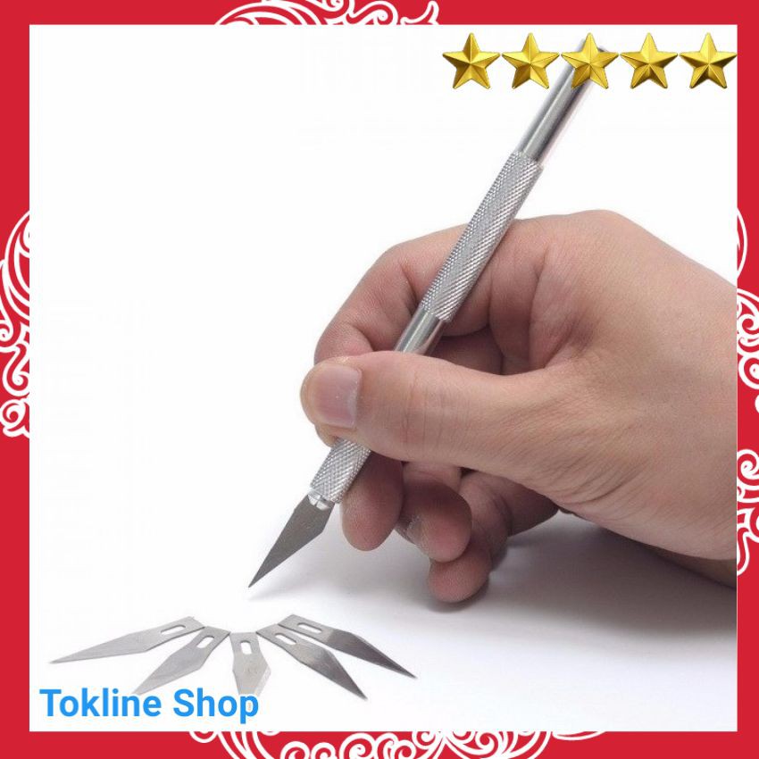 

Promo Pisau Ukir Seni Hobby Crafting Art Knife Metal Handle