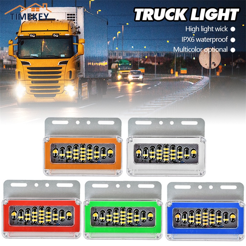 TK 1PC DC 24V 9D LED Side Marker Lights Car Lights Warning Tail Light Auto Trailer Truck Lamps