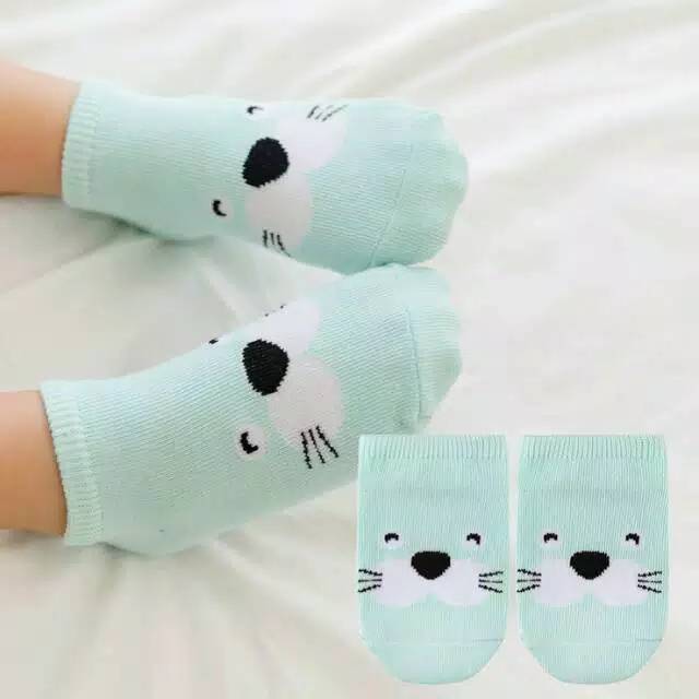 Kaos Kaki Bayi Import Korea karakter Hewan/ Kaos Kaki Anak (0 - 2 Tahun)