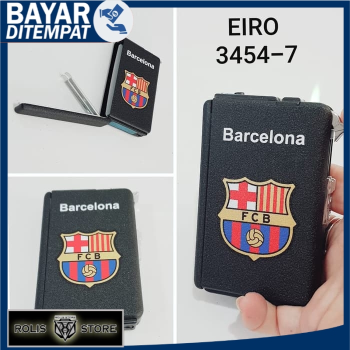 KOTAK ROKOK KOREK API CLUB BOLA BARCA 3454-7 TEMPAT ROKOK BARCA