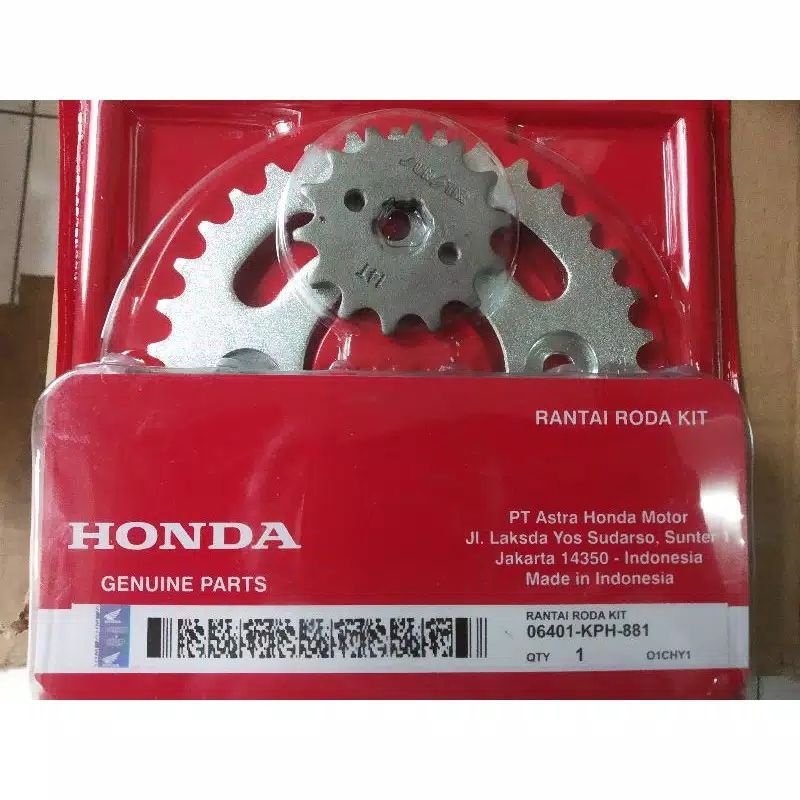 0GEAR GIR RANTAI SET KPH KARISMA 2002-2005 SUPRA X 125 2007-2014 ORIGINAL