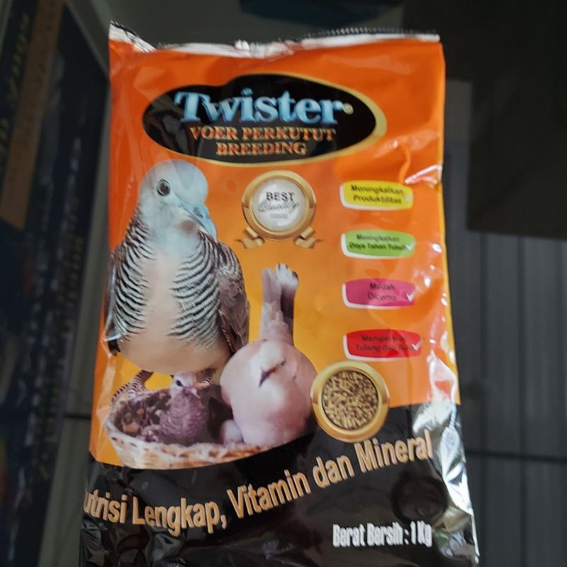 Twister Voer Perkutut Breeding ternak 1 kg