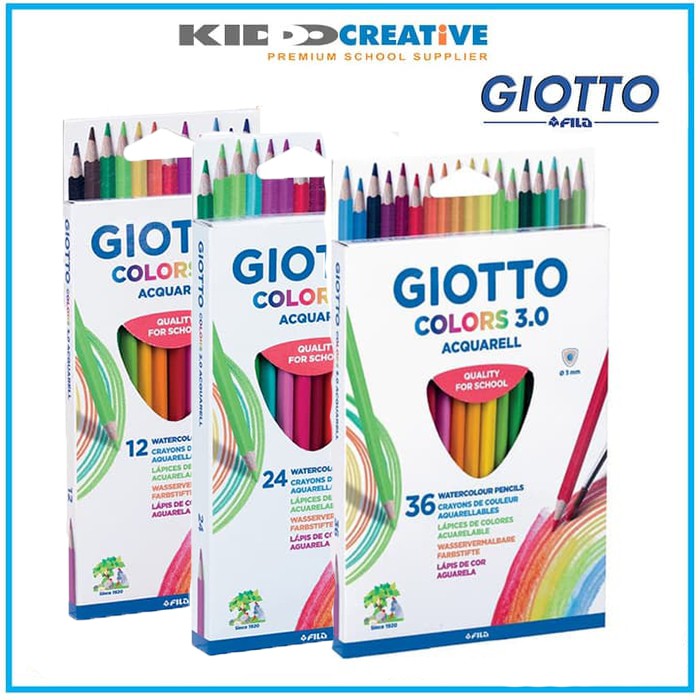 

GIOTTO COLOR 3.0 TRIANGULAR ACQUARELL CARDBOARD 12, 24, 36 COLS