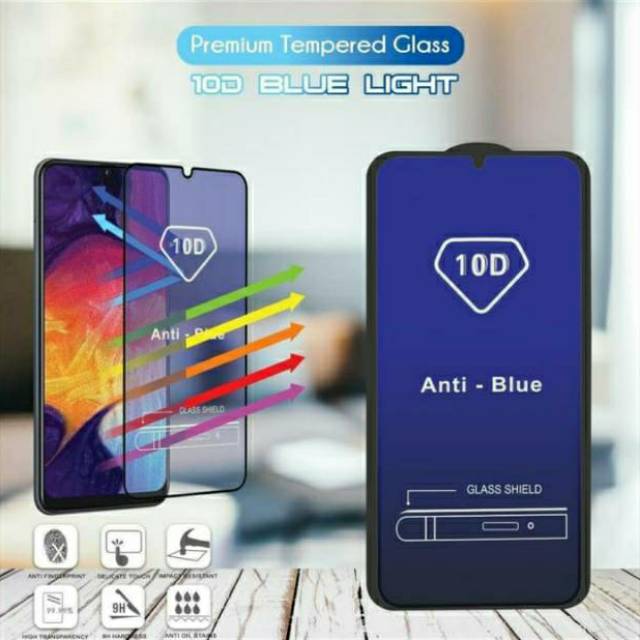 TemperedGlass Anti Blue Full cover Samsung A12 A02S A10s A20s A30s A50s A10 A20 A30 A30 A50 A70 A80