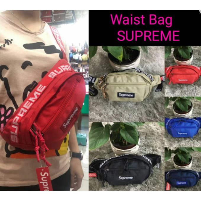 Waistbag Supreme Fashion Pria Import Tas Selempang