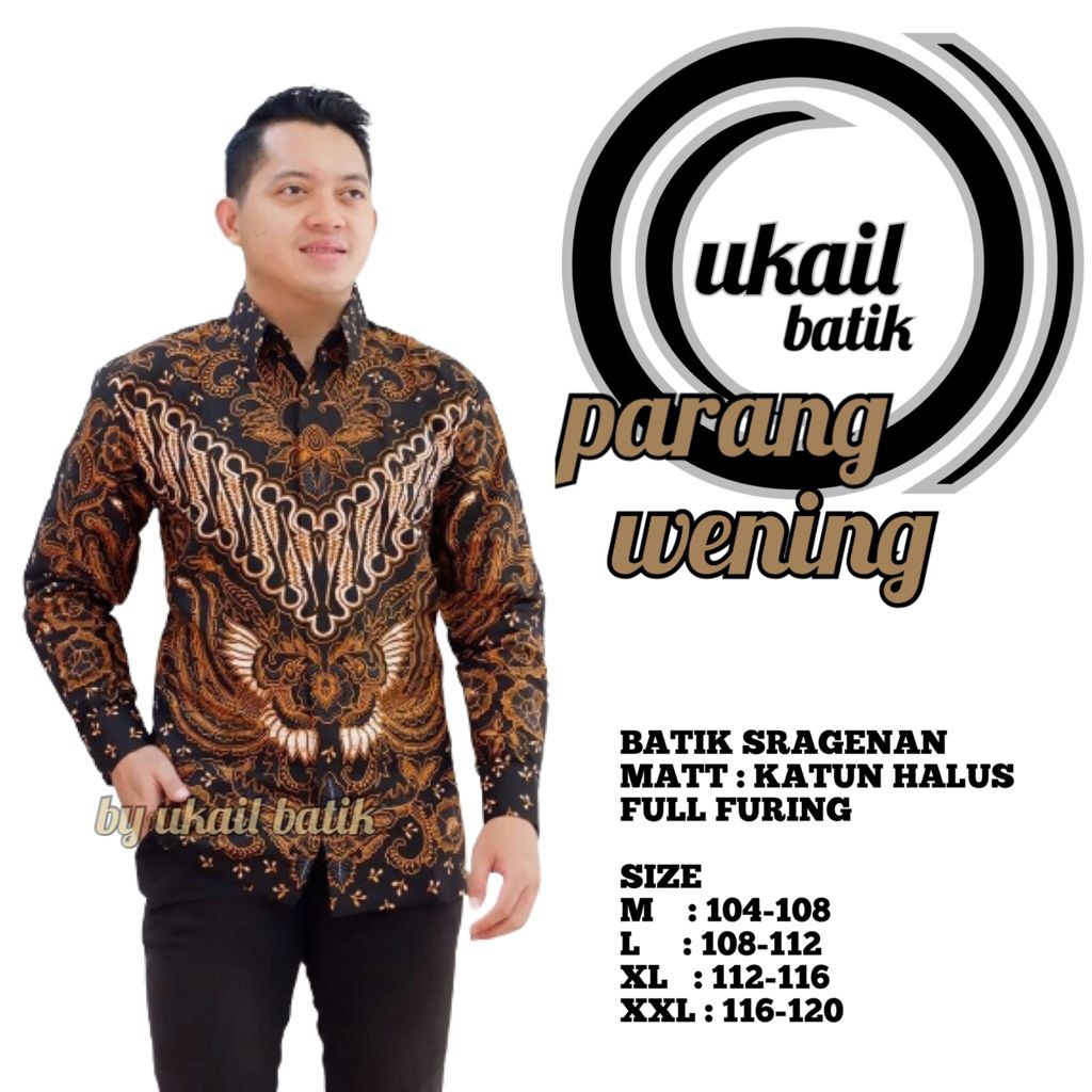 PARANG WENING UKAIL KEMEJA BATIK SOLO PRIA LENGAN PANJANG LAPIS FURING ATASAN BATIK PREMIUM MODERN KATUN HALUS DWI ANGSA MANUK ALAM SALENDRA BIRU PUTRO PEKSI MANUK ALAM WAYANG PRABU WAYANGAN NOGO BIRU PEKSI ABANG PEKSI PROBO IJO MANUK EMAS PEKSI HIJAU